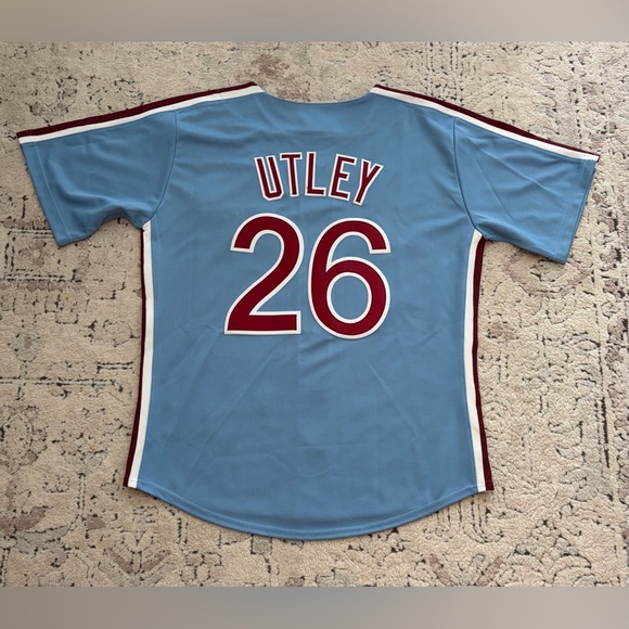 Majestic Other - Majestic Authentic Philadelphia Phillies Chase Utley Cooperstown Jersey Mens M